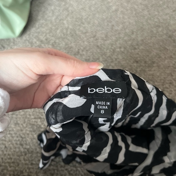 bebe y2k zebra striped mini bimbocore skirt - Picture 2 of 3